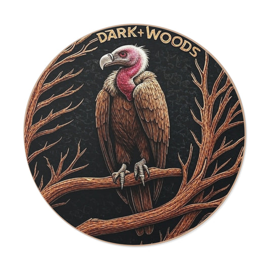 Dark Woods Vulture - Round Vinyl Stickers
